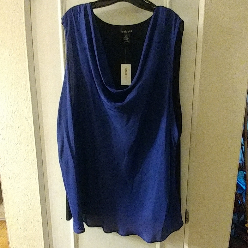 Purple Colorblock blouse NWT